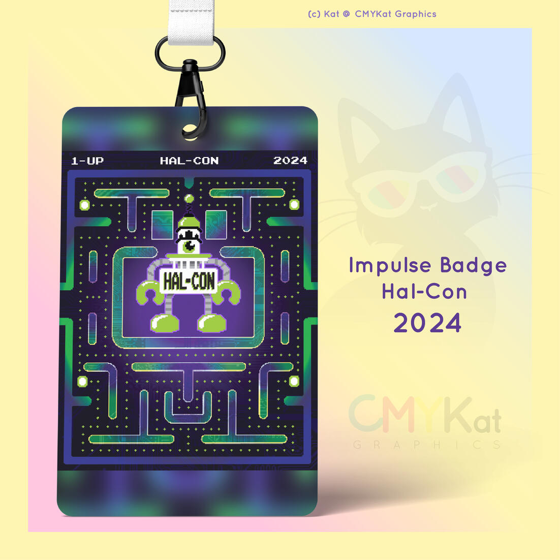 Hal-Con 2024 Badge Design (Vector Illustration)